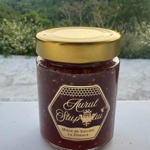 Miere cremă de salcâm cu zmeură 290g